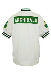 Late 1970s Nate “Tiny” Archibald Boston Celtics Player-Worn Warm-Up Home Jacket