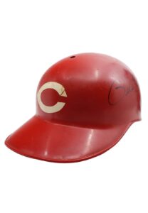 Late 1970s Pete Rose Cincinnati Reds Game-Used & Autographed Batting Helmet with Signed Photo