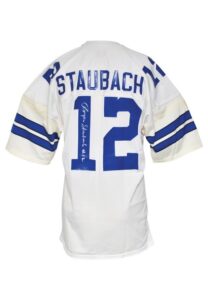 Late 1970s Roger Staubach Dallas Cowboys Game-Used & Autographed Home Jersey