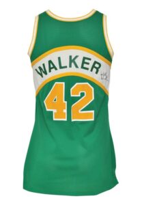 Late 1970s Wally Walker Seattle SuperSonics Game-Used & Autographed Road Uniform