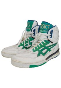 Late 1980s Alex English Denver Nuggets Game-Used & Twice-Autographed Sneakers