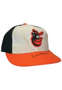 Late 1980s Baltimore Orioles Player-Worn Autographed Caps Attributed To Eddie Murray & Frank Robinson