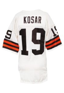 Late 1980s Bernie Kosar Cleveland Browns Game-Used & Autographed Road Durene Jersey