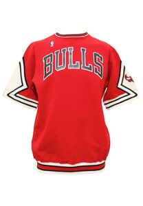 Late 1980s Chicago Bulls Team-Issued Warm-Up Jacket & Shooting Shirts