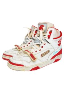 Late 1980s Dominique Wilkins Atlanta Hawks Game-Used & Twice-Autographed Sneakers