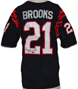 Late 1980s James Brooks Cincinnati Bengals Game-Used & Autographed Home Jersey