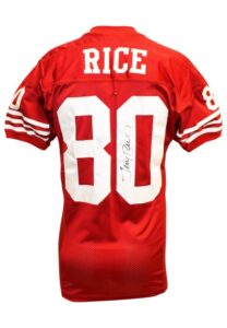 Late 1980s Jerry Rice San Francisco 49ers Game-Used & Autographed Road Jersey