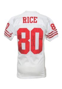 Late 1980s Jerry Rice San Francisco 49ers Game-Used & Autographed Road Jersey