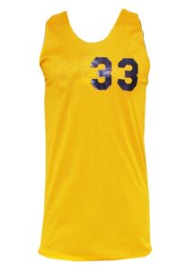 Late 1980s Los Angeles Lakers Reversible Practice Pinnie Attributed To Kareem Abdul-Jabbar