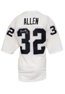 Late 1980s Marcus Allen Los Angeles Raiders Game-Issued & Autographed Road Jersey