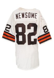 Late 1980s Ozzie Newsome Cleveland Browns Game-Used & Autographed Road Durene Jersey