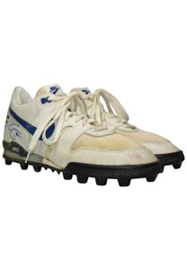 Late 1980s Phil Simms New York Giants Game-Used & Autographed Turf Cleats