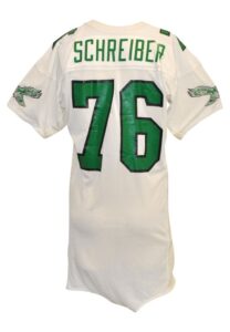 Late 1980s Philadelphia Eagles Game-Used & Team-Issued Jerseys — Albert Foles Road, Adam Schreiber Road, No. 45 Russell Road & No. 13 Harris Road