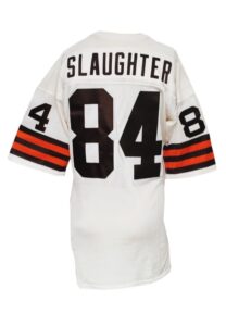 Late 1980s Webster Slaughter Cleveland Browns Game-Used Road Jersey