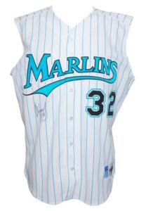 Late 1990s Alex Fernandez Florida Marlins Game-Used & Autographed Home Vest & 2004 Dontrelle Willis Florida Marlins Game-Used Home Jersey