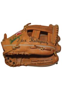 Late 1990s Alex Rodriguez Seattle Mariners Game-Ready & Autographed Glove