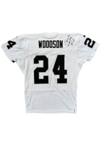 Late 1990s Charles Woodson Oakland Raiders Autographed Team Issued Jersey