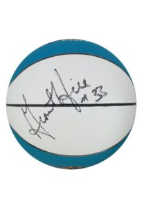 Late 1990s Grant Hill Autographed Detroit Pistons Basketball