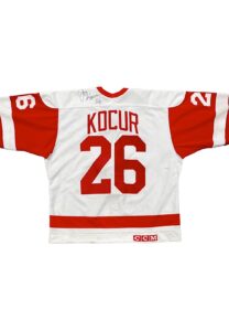 Late 1990s Joe Kocur Detroit Red Wings Game-Used & Signed Jersey