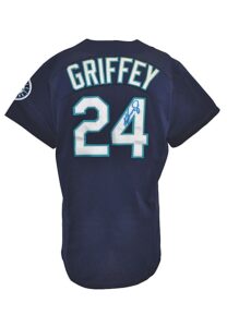 Late 1990s Ken Griffey Jr. Seattle Mariners Game-Used Blue Alternate Jersey