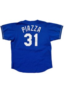 Late 1990s Mike Piazza LA Dodgers Player-Worn BP Jersey