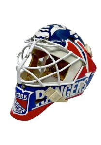 Late 1990s Mike Richter NY Rangers Game-Used Lady Liberty Goalie Mask