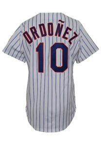 Late 1990s Rey Ordóñez New York Mets Game-Used & Autographed Home Jersey