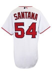 Late 2000s Ervin Santana Los Angeles Angels Game-Used & Autographed Home Jersey