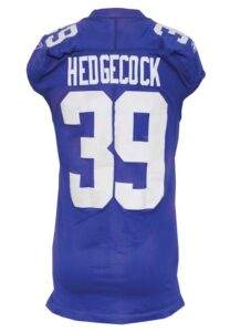 Late 2000s Madison Hedgecock New York Giants Game-Used Home Jersey