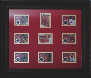 LeBron James Autographed and Framed Upper Deck Basketball Cards