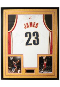 LeBron James Cleveland Cavaliers Signed Jersey Framed Display