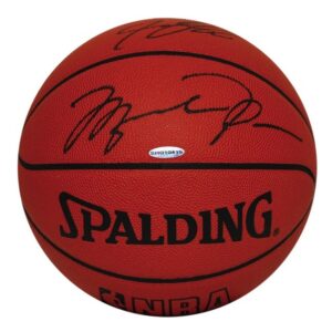 LeBron James & Michael Jordan Dual Autographed NBA Basketball