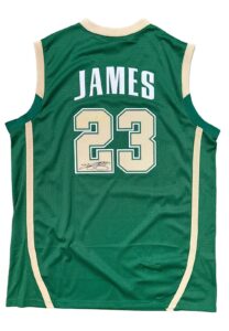 LeBron James St. Vincent-St. Mary’s Irish High School Autographed Jersey