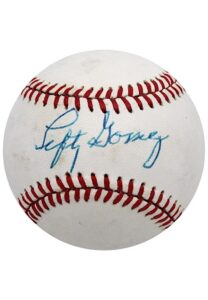 Lefty Gomez Single-Signed OAL Baseball