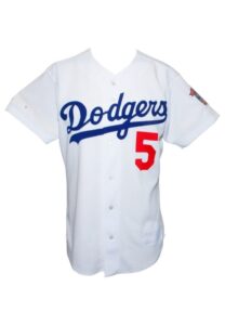 Los Angeles Dodgers Game-Used Jerseys – 1998 Jose Vizcaino Home & 2002 Tom Goodwin Twice-Autographed Road