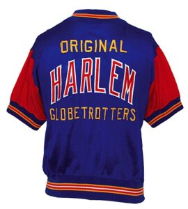 Lot of 1960s Harlem Globetrotters Warm-Up Jacket, Pants, & Shooting Shirt