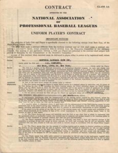 Lot of Al Campanis Baseball Contracts