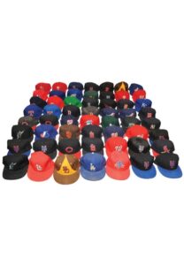 Lot of Assorted MLB Game-Used Baseball Caps