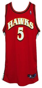 Lot of Atlanta Hawks Game-Used Road Rookie Jerseys – Josh Smith, Josh Childress, & Autographed Jason Terry