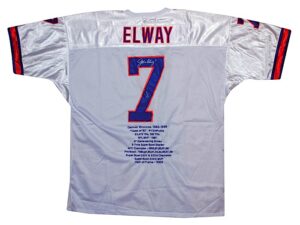 Lot of Autographed Authentic Jerseys – Elway, Namath & Gabriel