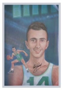 Lot of Bob Cousy Boston Celtics Autographed Renderings