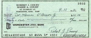 Lot of Bob Cousy Signed Checks