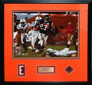 Lot of Chicago Bears Autographed Items – Urlacher Authentic Jersey, Tillman Helmet & Hester Framed Photo