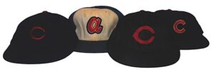 Lot of Chicago Cubs & Atlanta Braves Game-Used Caps