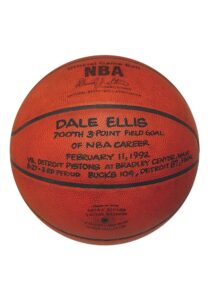 Lot of Dale Ellis Career 3-Pointer Game Basketballs