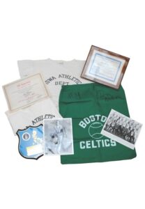 Lot of Don Nelson Awards, Practice Shirts, Personal Effects and 1966-67 Celtics Team Signed Photo