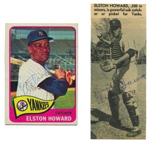 Lot of Elston Howard Autographed Items