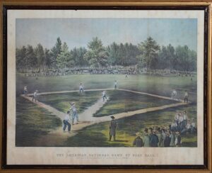 Lot of Framed Vintage Baseball Artwork