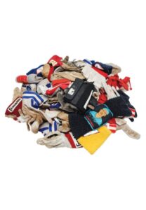 Lot of Game-Used Batting Gloves and Wrist Bands