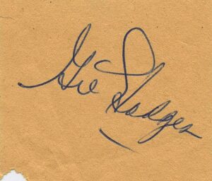 Lot of Gil Hodges Autographed Cuts